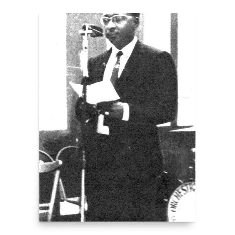 Atanasio Ndongo Miyone poster print, in size 18x24 inches.