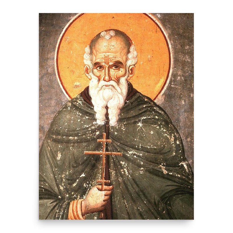 Athanasius the Athonite poster print, in size 18x24 inches.