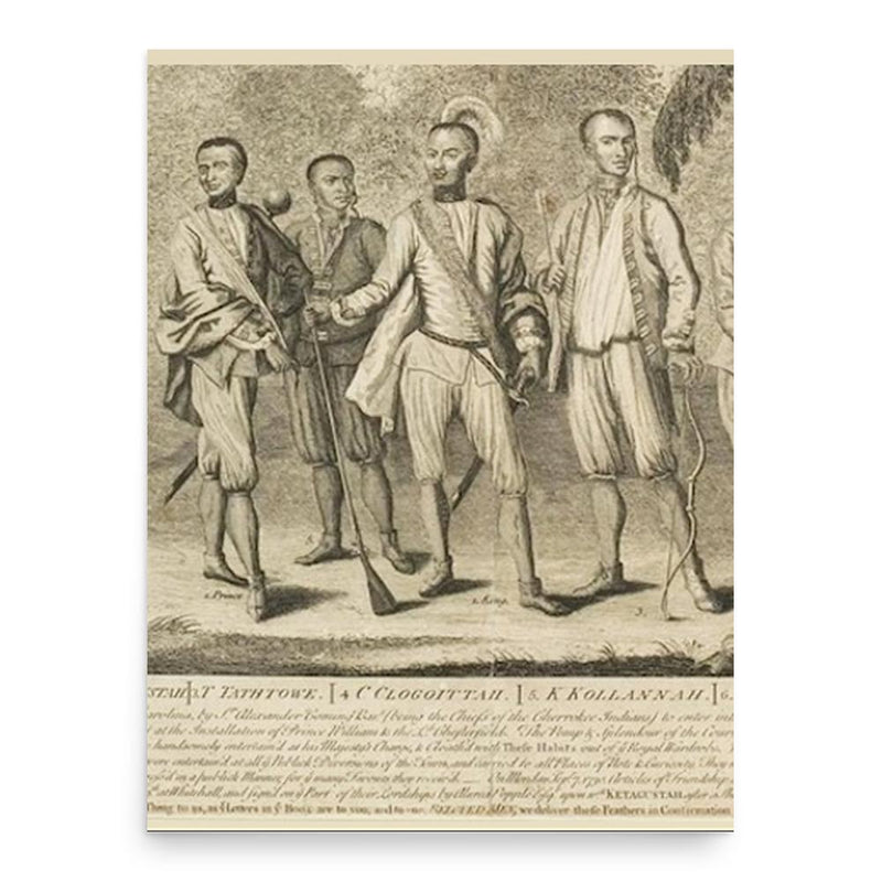 Attakullakulla poster print, in size 18x24 inches.