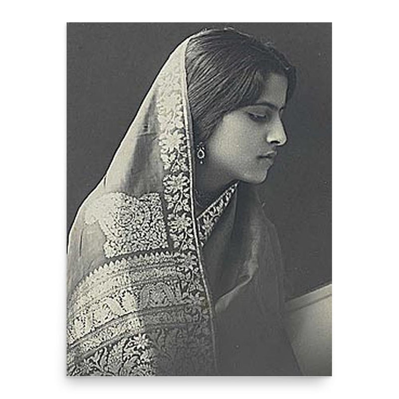 Attia Hosain poster print, in size 18x24 inches.