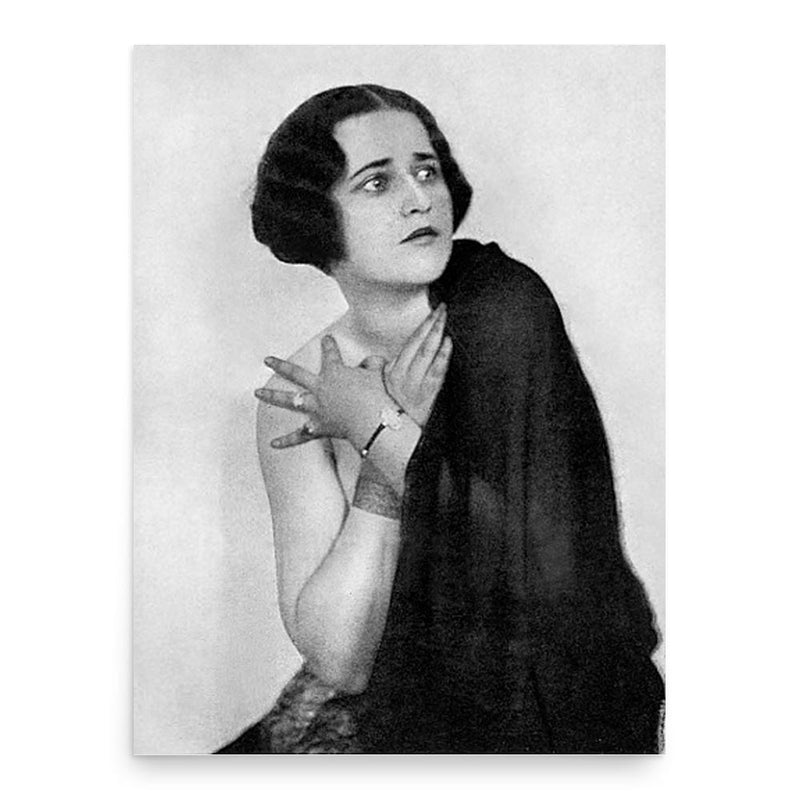 Audrey Evelyn James Coats poster print, in size 18x24 inches.