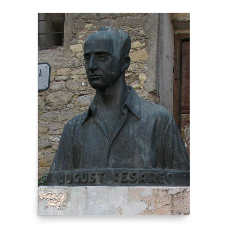 August Cesarec poster print, in size 18x24 inches.