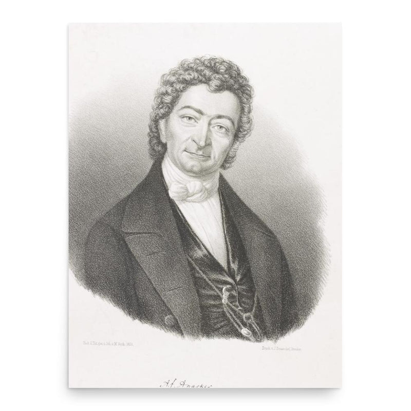 August Ferdinand Anacker poster print, in size 18x24 inches.