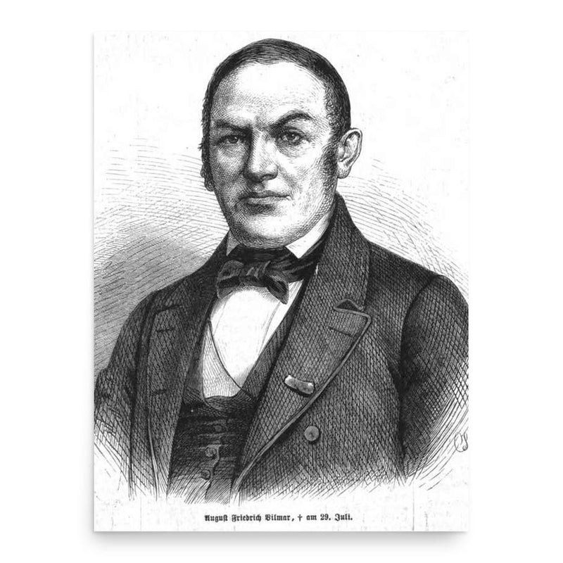 August Friedrich Christian Vilmar poster print, in size 18x24 inches.