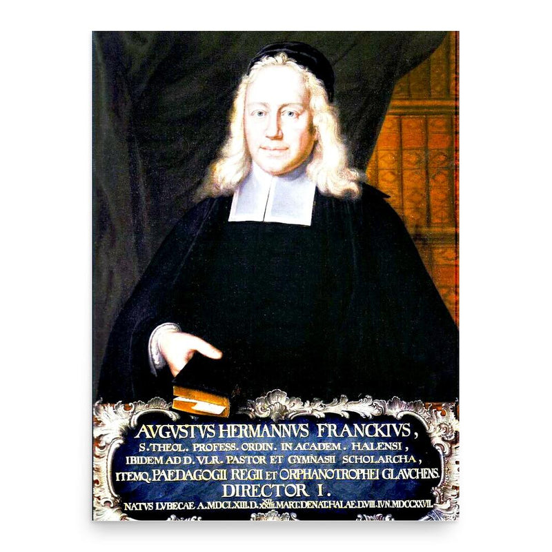 August Hermann Francke poster print, in size 18x24 inches.