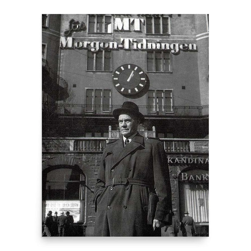 August Lindberg poster print, in size 18x24 inches.