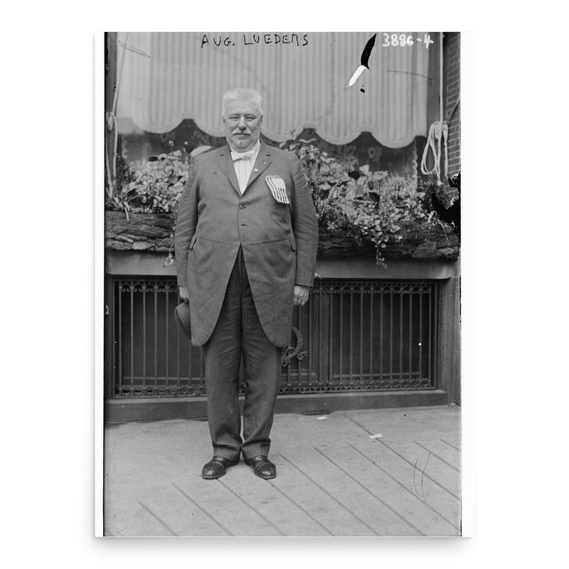 August Lueders poster print, in size 18x24 inches.