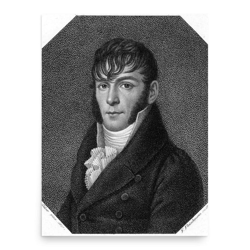 August Schumann poster print, in size 18x24 inches.