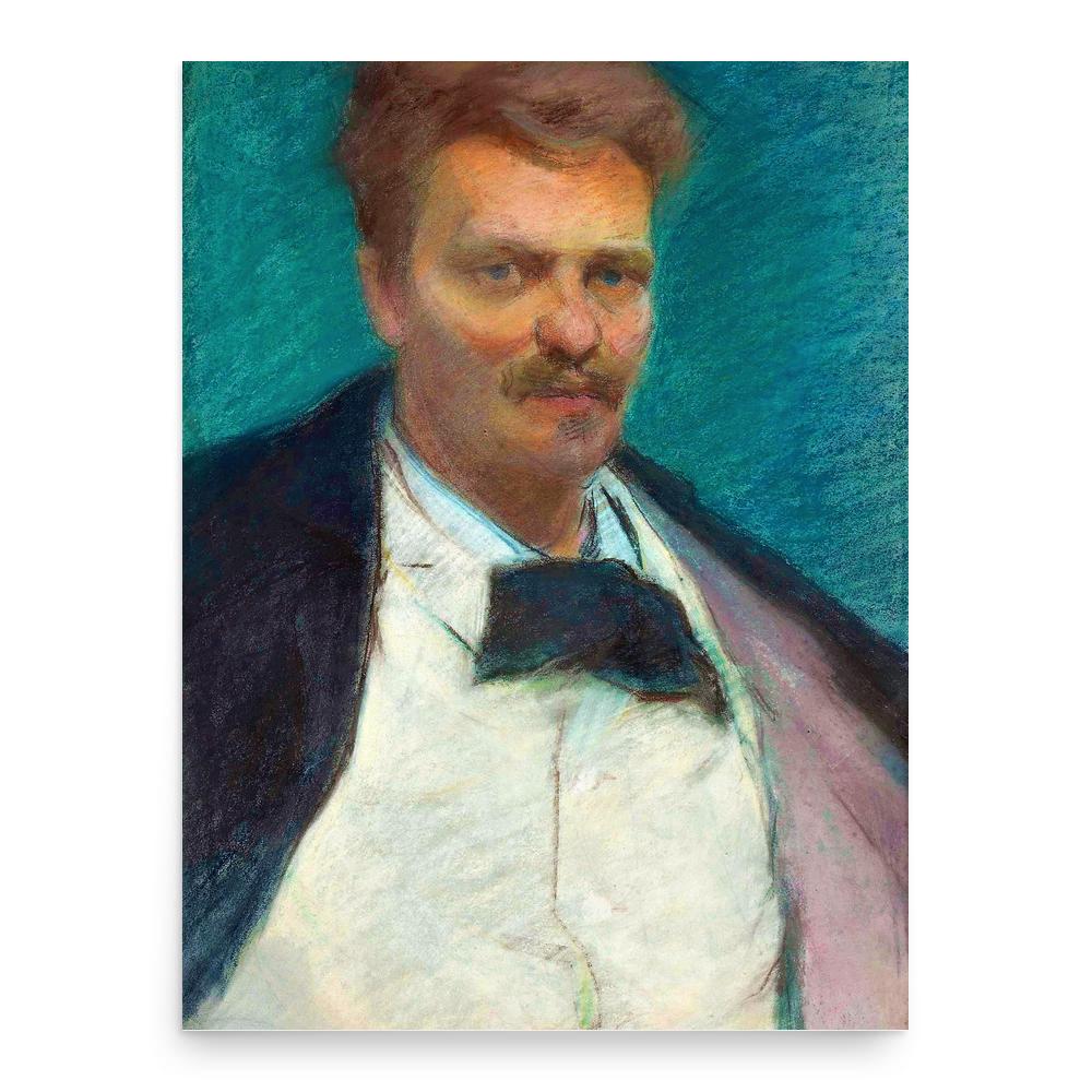 August Strindberg poster print, in size 18x24 inches.
