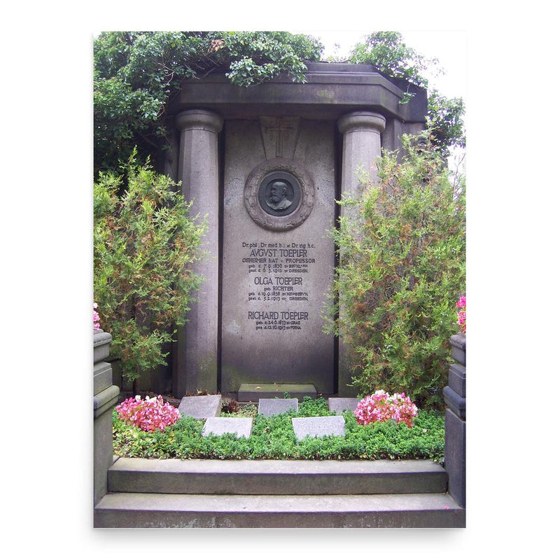 August Toepler poster print, in size 18x24 inches.