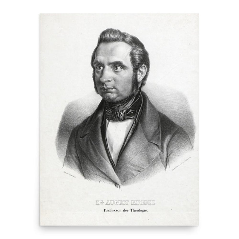 August Wilhelm Knobel poster print, in size 18x24 inches.