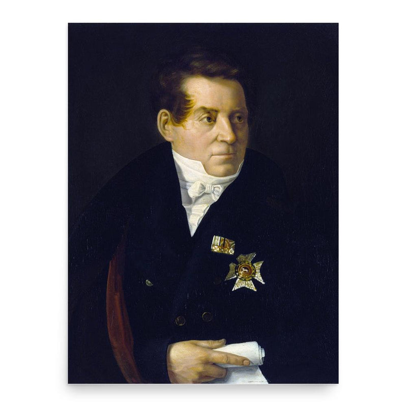 August Wilhelm Schlegel poster print, in size 18x24 inches.