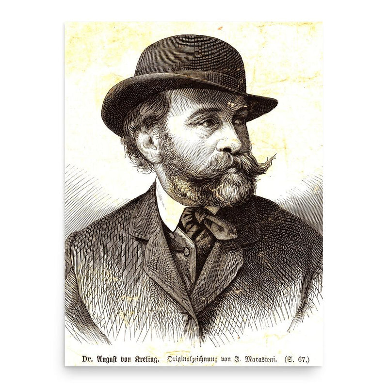 August von Kreling poster print, in size 18x24 inches.