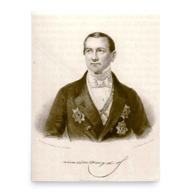 August von der Heydt poster print, in size 18x24 inches.