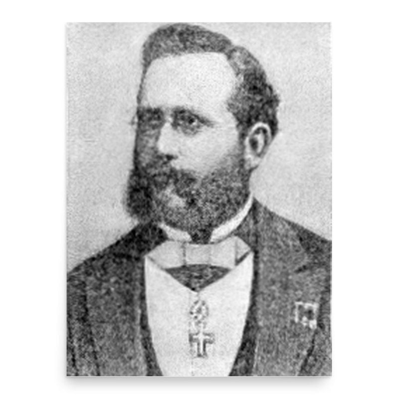 Auguste Kerckhoffs poster print, in size 18x24 inches.