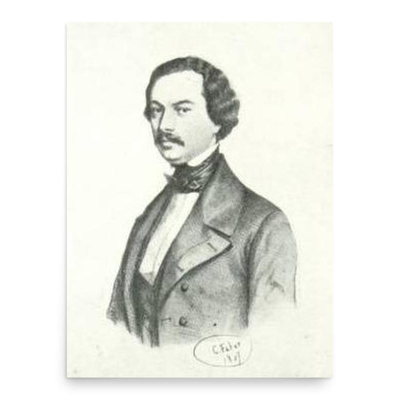 Auguste Maquet poster print, in size 18x24 inches.