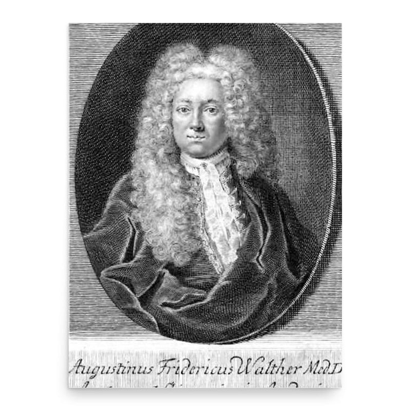 Augustin Friedrich Walther poster print, in size 18x24 inches.