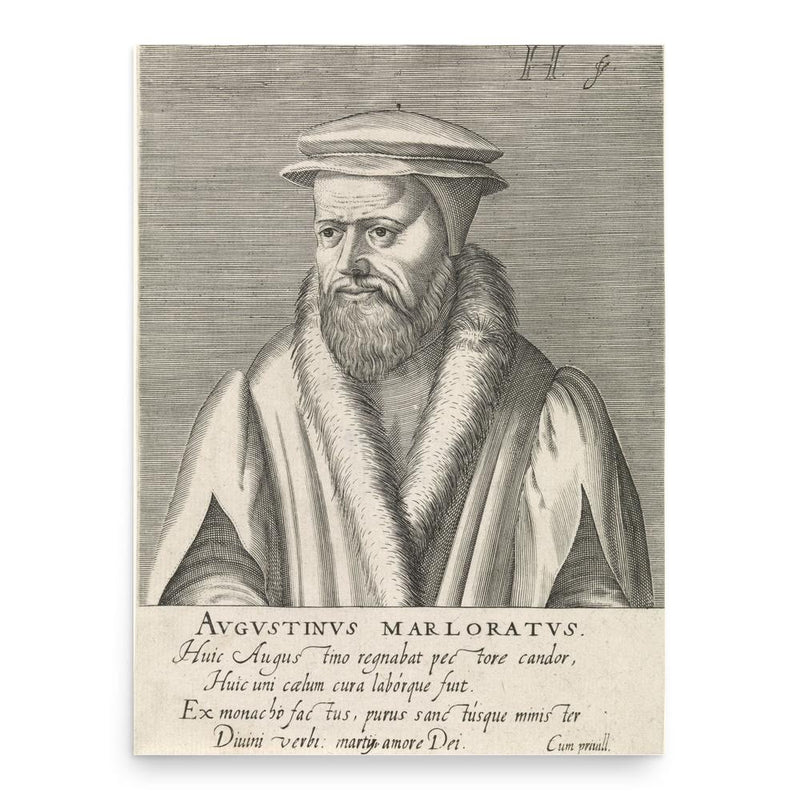 Augustin Marlorat poster print, in size 18x24 inches.