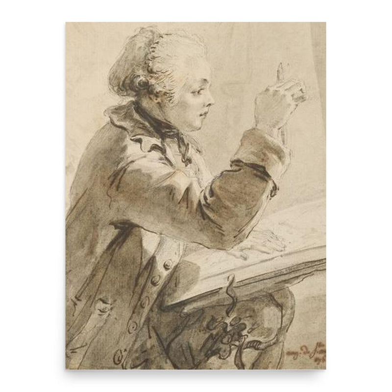 Augustin de Saint-Aubin poster print, in size 18x24 inches.