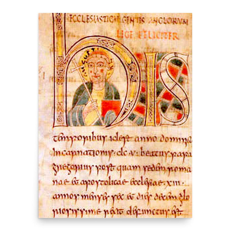 Augustine of Canterbury poster print, in size 18x24 inches.