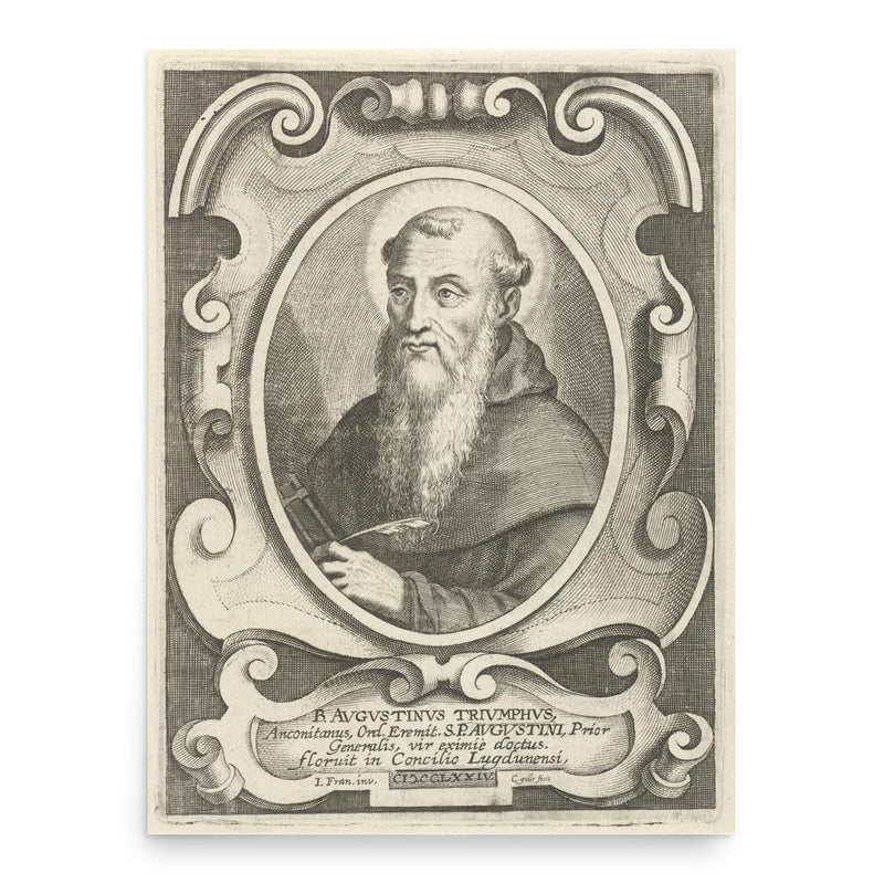Augustinus Triumphus poster print, in size 18x24 inches.