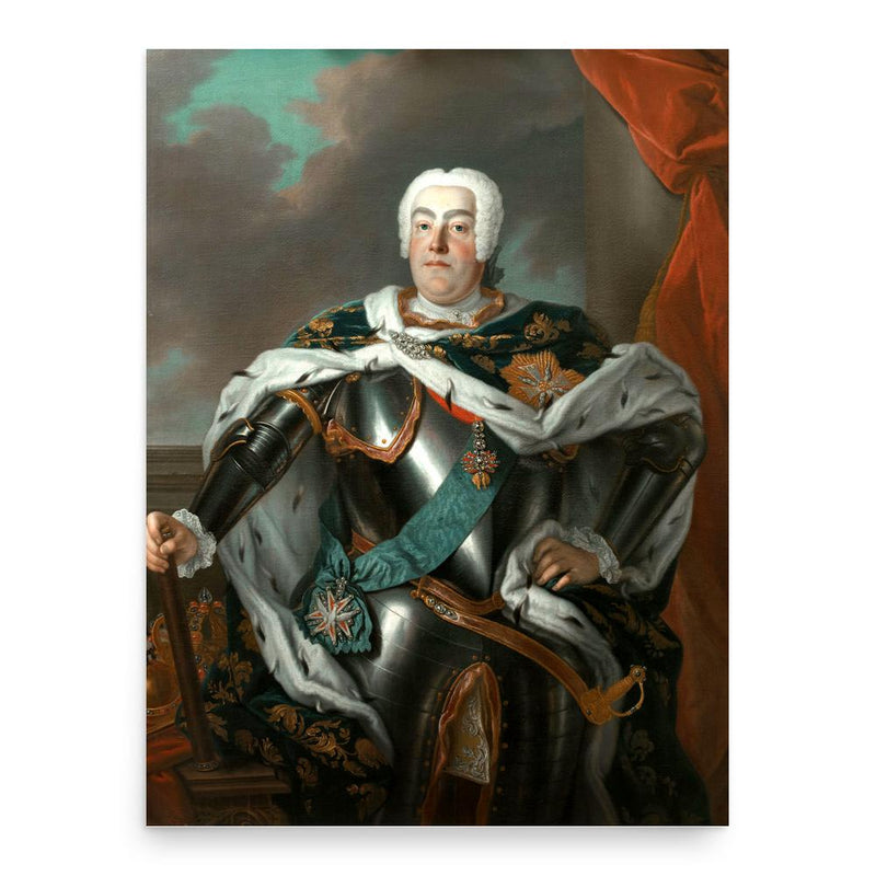 Augustus III of Poland poster print, in size 18x24 inches.