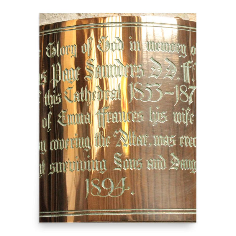 Augustus Saunders poster print, in size 18x24 inches.