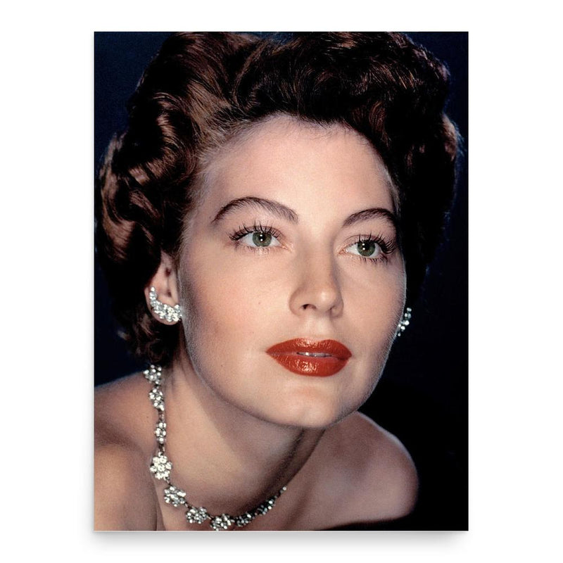 Ava Gardner poster print, in size 18x24 inches.