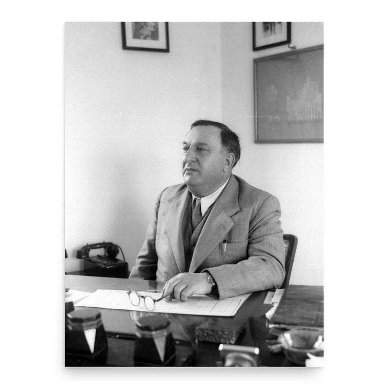 Avraham Krinitzi poster print, in size 18x24 inches.