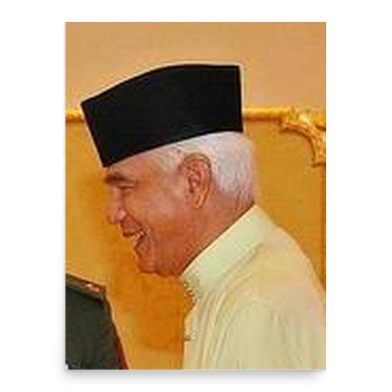 Azlan Shah of Perak poster print, in size 18x24 inches.