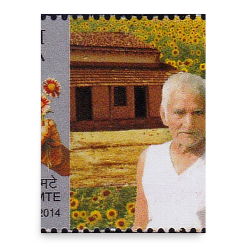 Baba Amte poster print, in size 18x24 inches.