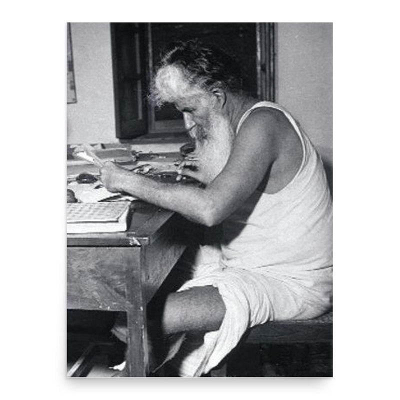 Baba Gurmukh Singh poster print, in size 18x24 inches.