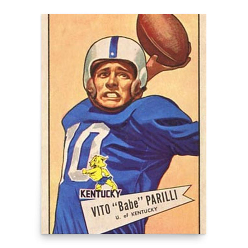 Babe Parilli poster print, in size 18x24 inches.