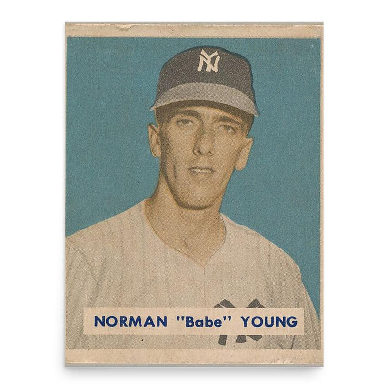 Babe Young poster print, in size 18x24 inches.