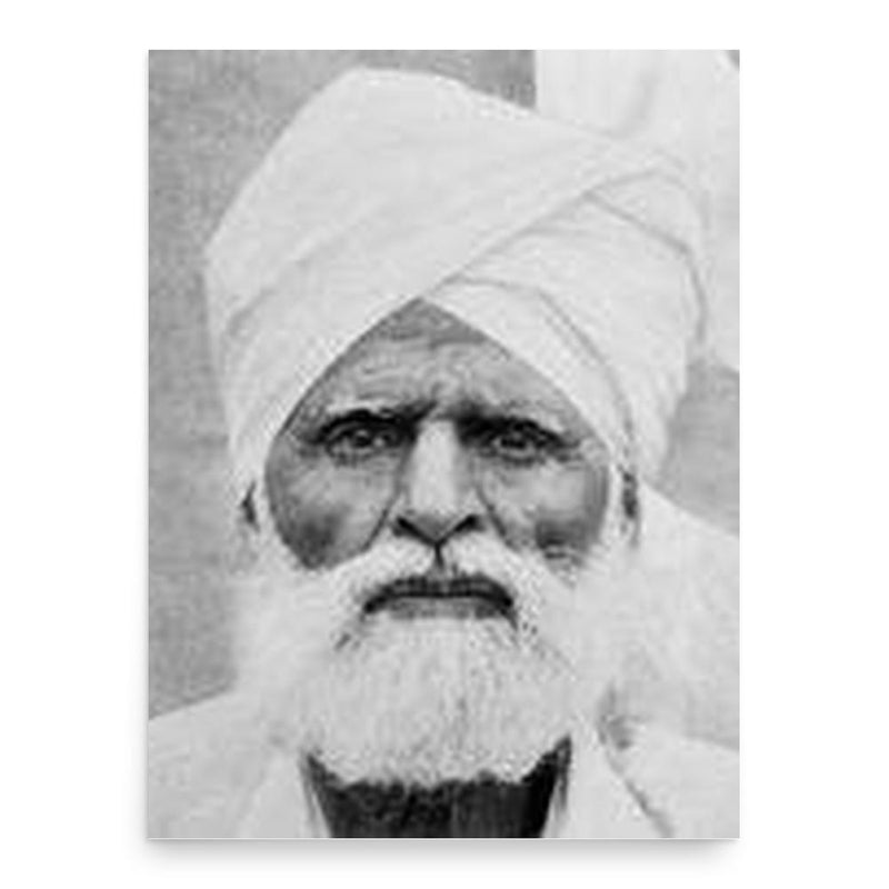 Babu Rajab Ali poster print, in size 18x24 inches.
