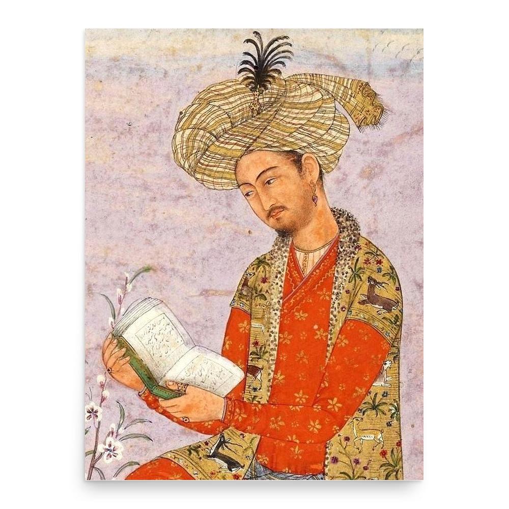 Babur poster print, in size 18x24 inches.
