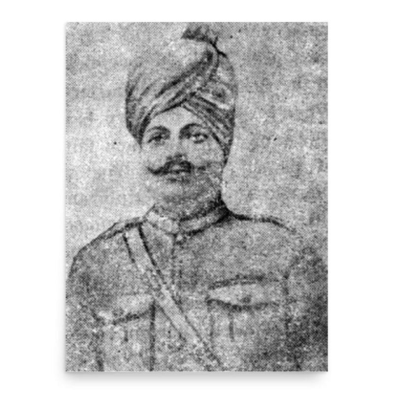 Badlu Singh poster print, in size 18x24 inches.