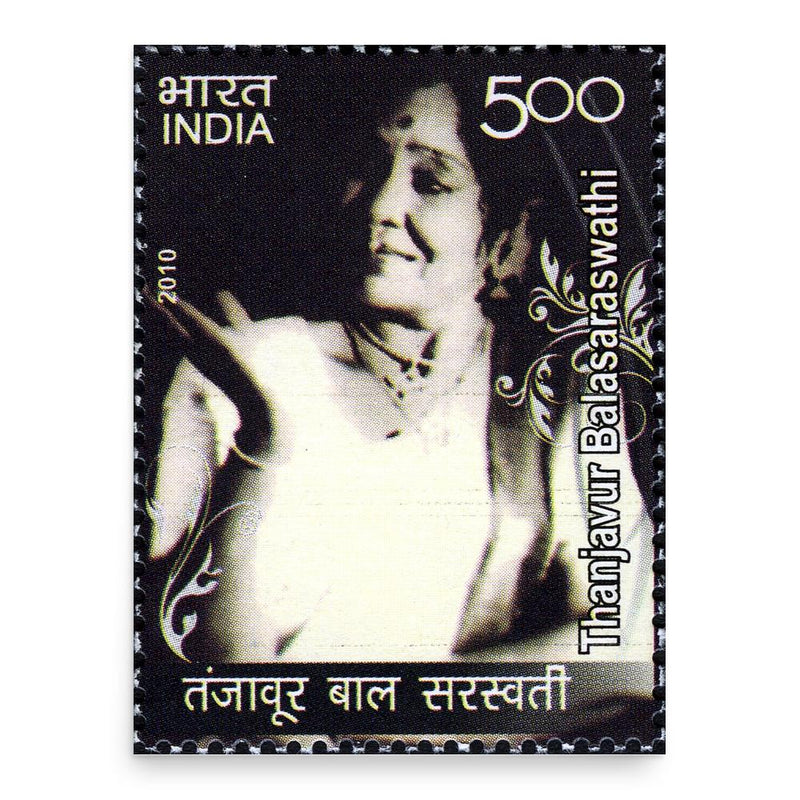 Balasaraswati poster print, in size 18x24 inches.