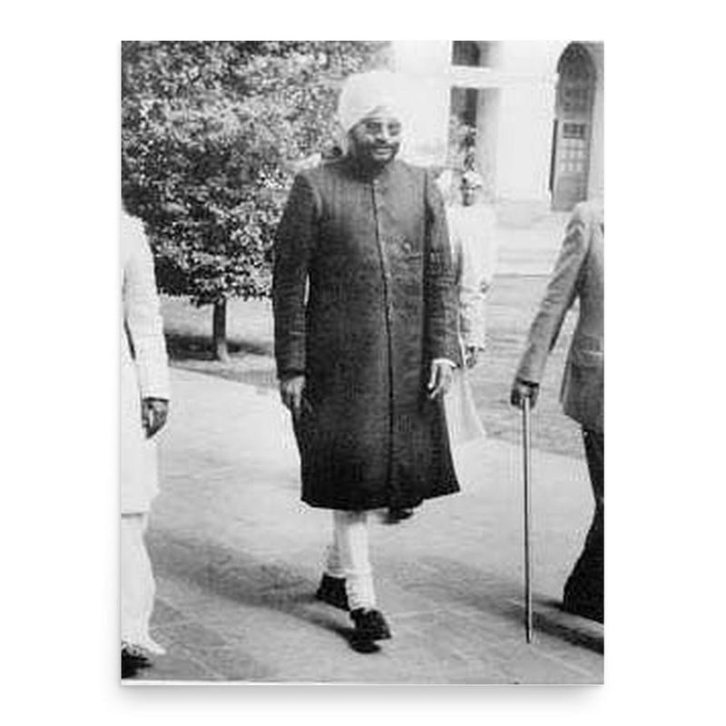 Baldev Singh poster print, in size 18x24 inches.
