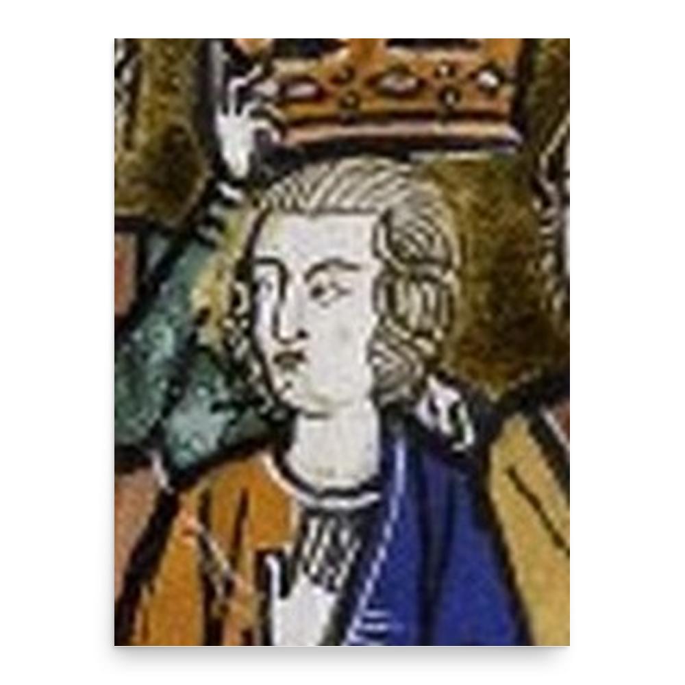Baldwin III of Jerusalem poster print, in size 18x24 inches.