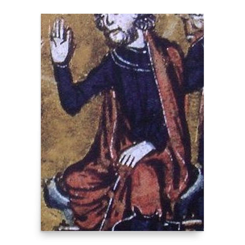 Baldwin II of Jerusalem poster print, in size 18x24 inches.