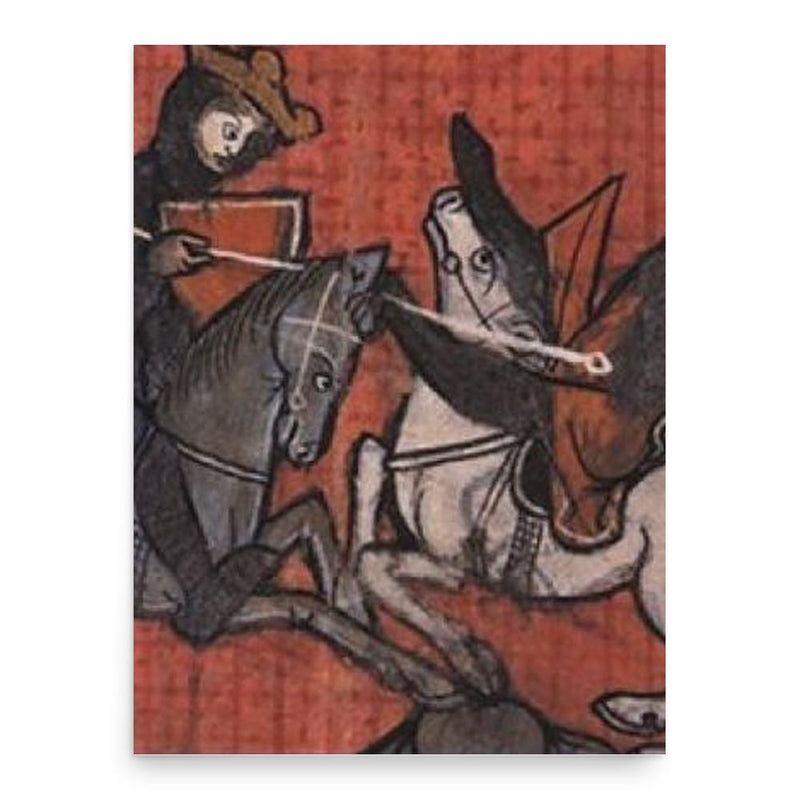 Baldwin IV of Jerusalem poster print, in size 18x24 inches.