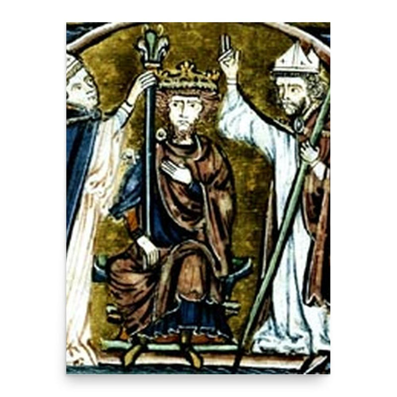 Baldwin I of Jerusalem poster print, in size 18x24 inches.