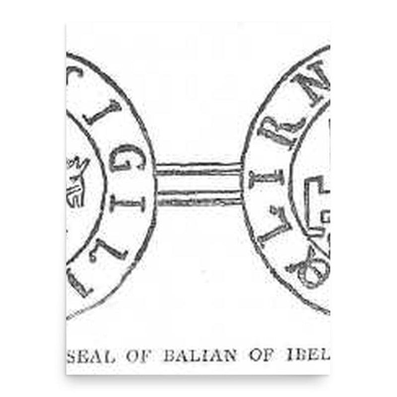 Balian of Ibelin poster print, in size 18x24 inches.