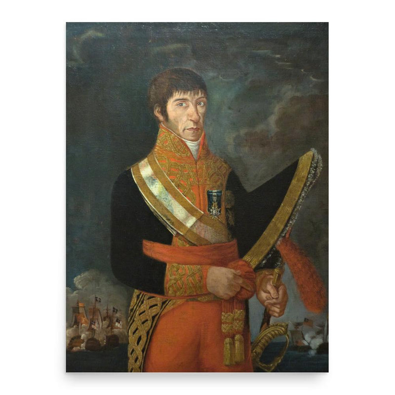 Baltasar Hidalgo de Cisneros poster print, in size 18x24 inches.