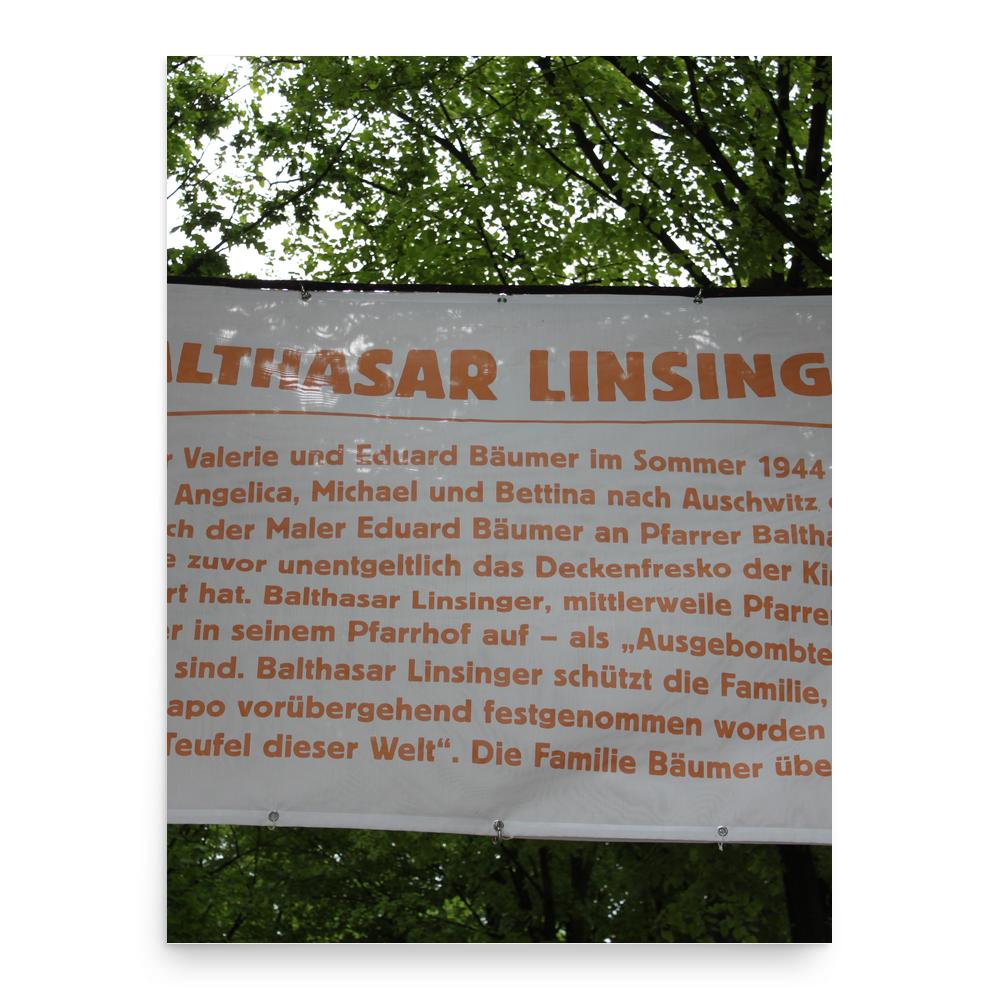 Balthasar Linsinger poster print, in size 18x24 inches.