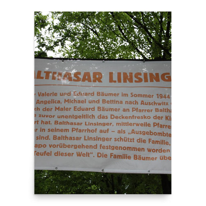 Balthasar Linsinger poster print, in size 18x24 inches.