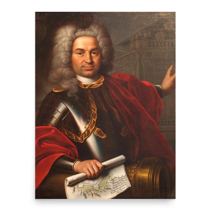 Balthasar Neumann poster print, in size 18x24 inches.