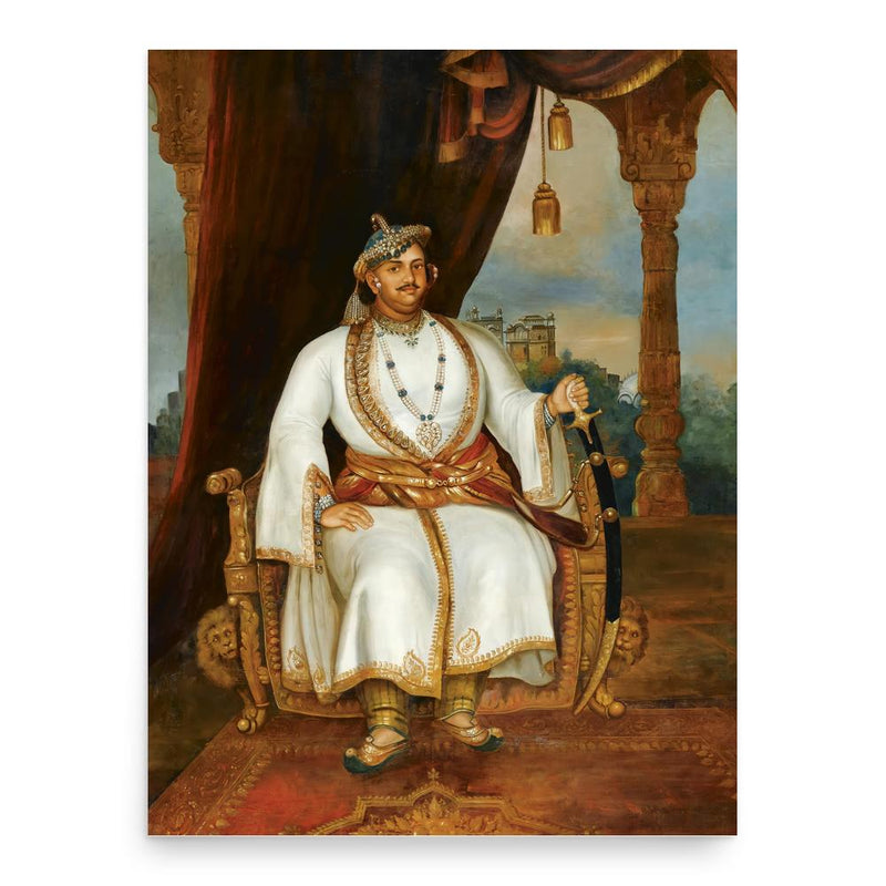 Balwant Singh of Bharatpur poster print, in size 18x24 inches.