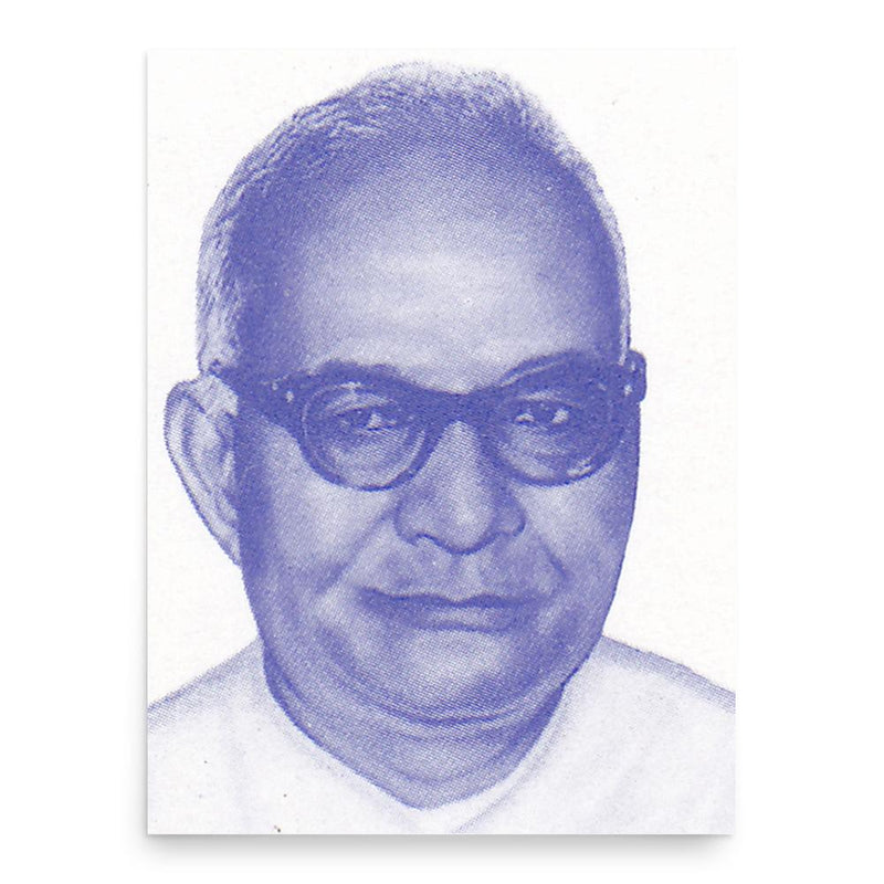 Balwantrai Mehta poster print, in size 18x24 inches.